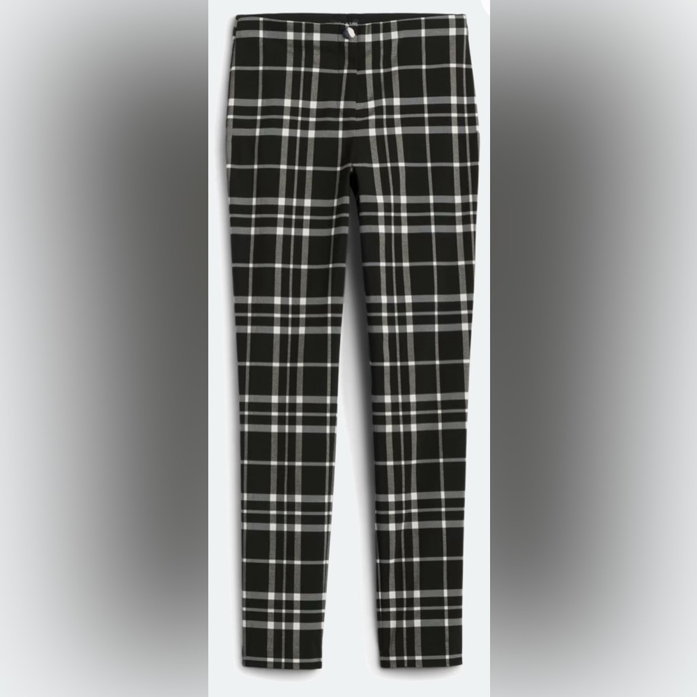 VIOLETS & ROSES Black and White Plaid Pants - Size 12/31